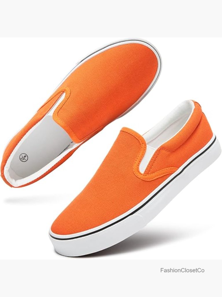 Women's Slip On Canvas Sneakers Loafers Non Slip Low Top Casual Shoes